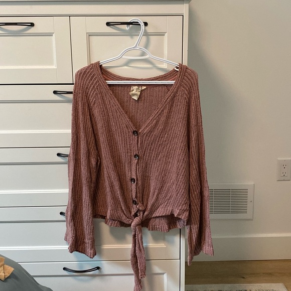 Pink/Rose Coloured Button Up Cardigan - Picture 1 of 3